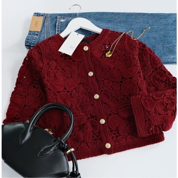 NWT ZARA MACRAMÉ CARDIGAN SIZE S and M 
🚨FIRM PRICE NO DISCOUNT - Picture 7 of 16